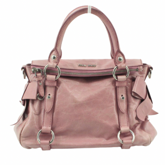 miu miu pink mini vitello bow bag