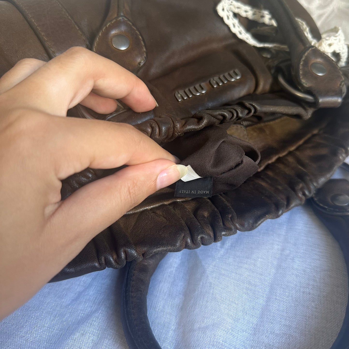 miu miu vintage vitello lux handbag