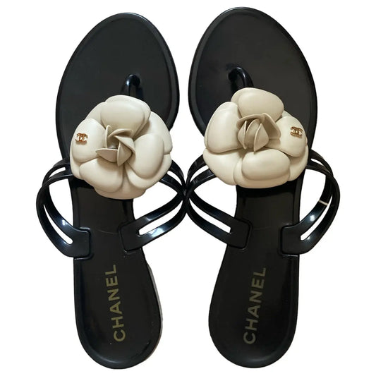 Chanel Iconic Camellia Flower Sandals (EU 37)